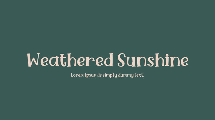 Weathered Sunshine Font Family