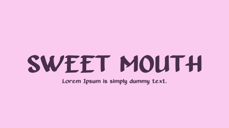 SWEET MOUTH Font Family