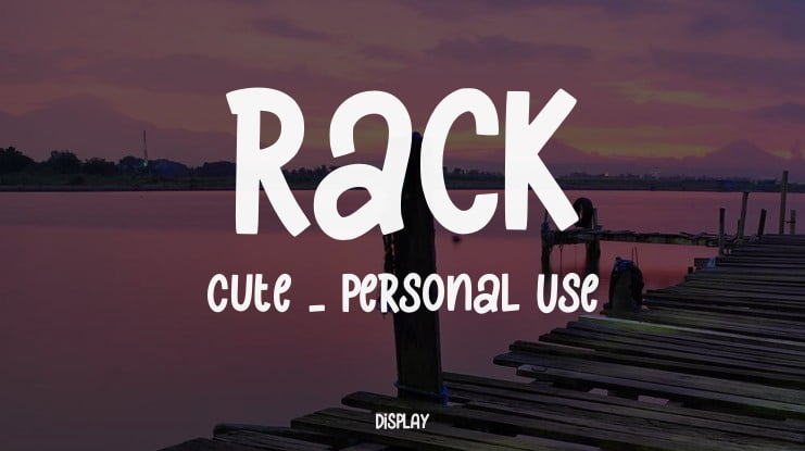 Rack Cute - Personal Use Font