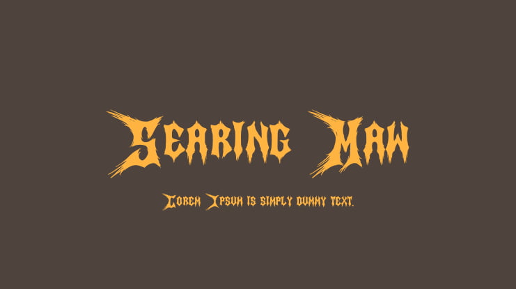 Searing Maw Font