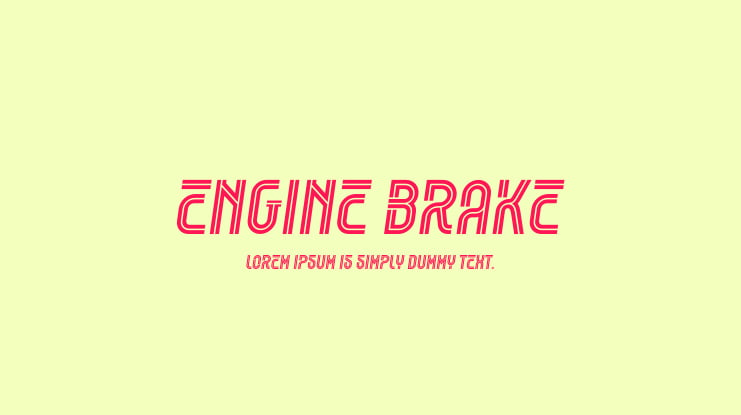 Engine Brake Font