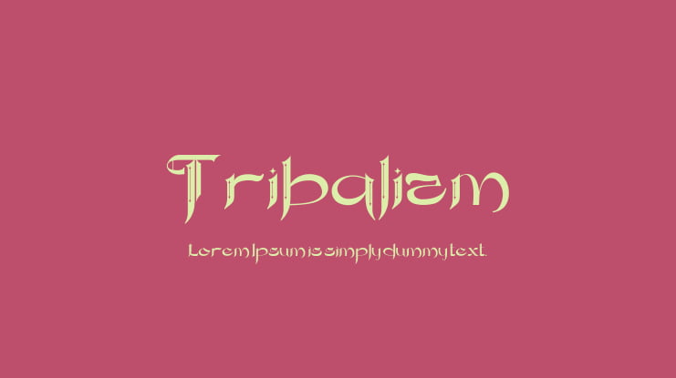 Tribalizm Font Family