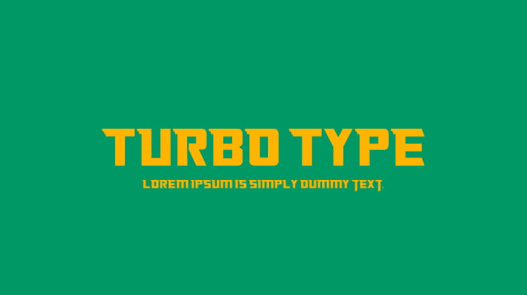 Turbo Type Font Family