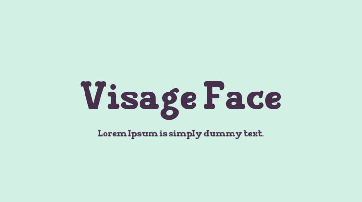 Visage Face Font Family