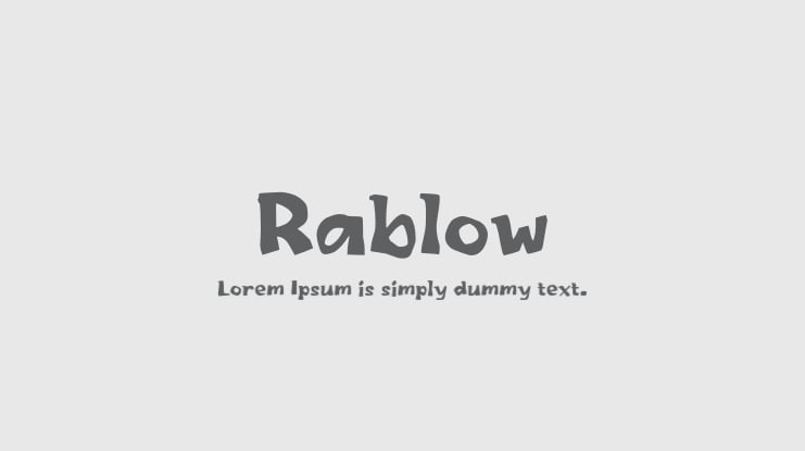 Rablow Font