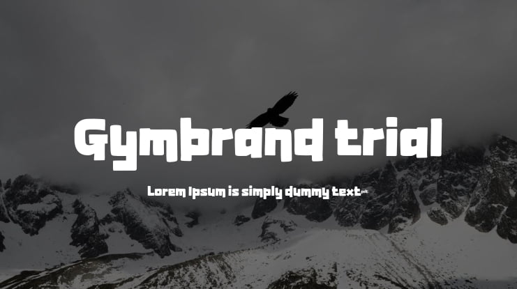 Gymbrand trial Font