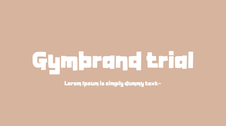 Gymbrand trial Font