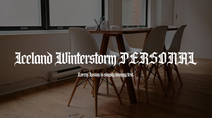 Iceland Winterstorm PERSONAL Font