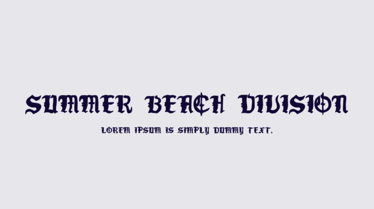 Summer Beach Division Font