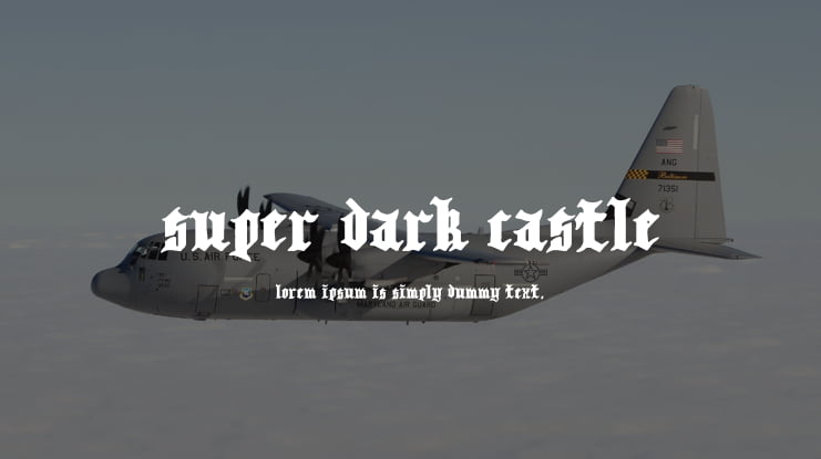 Super Dark Castle Font