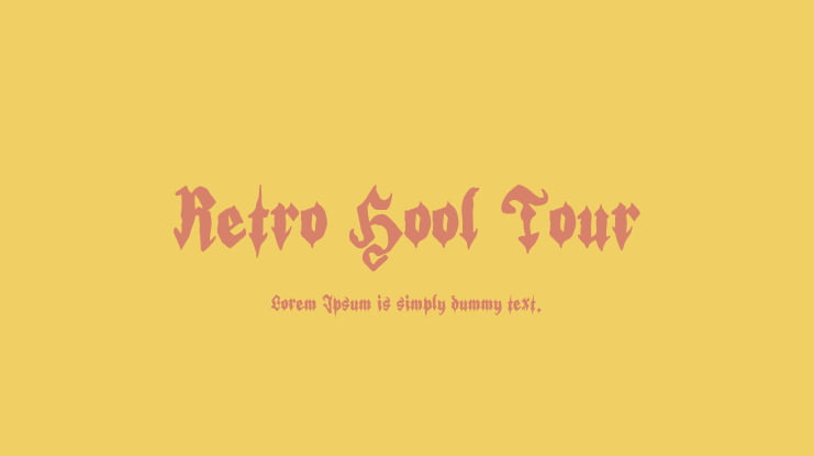 Retro Hool Tour Font