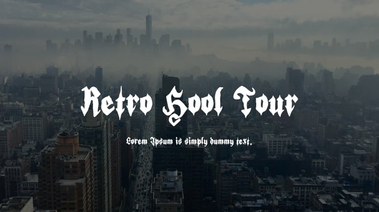 Retro Hool Tour Font