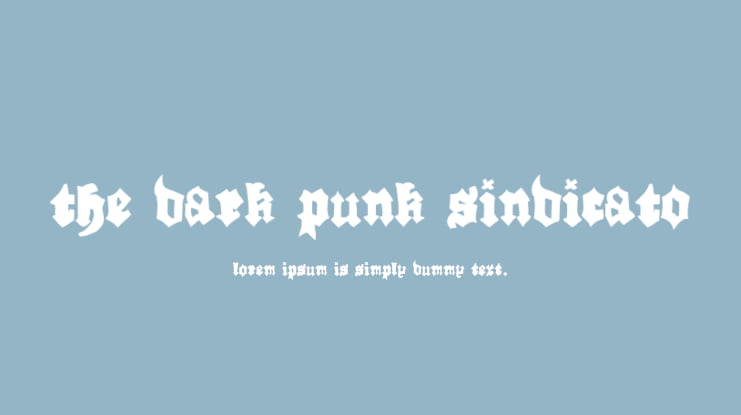 The Dark Punk Sindicato Font