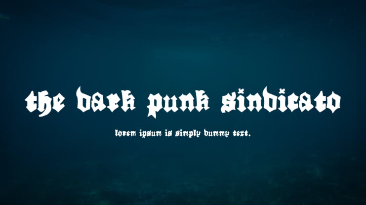 The Dark Punk Sindicato Font