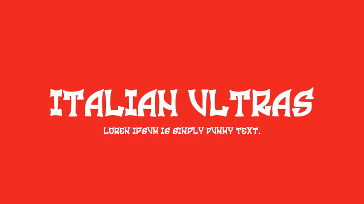 Italian Ultras Font