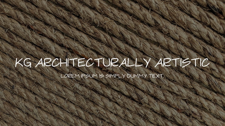 KG Architecturally Artistic Font