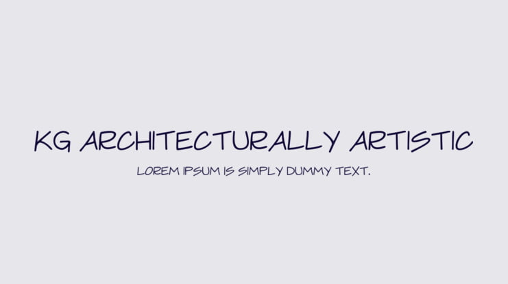 KG Architecturally Artistic Font