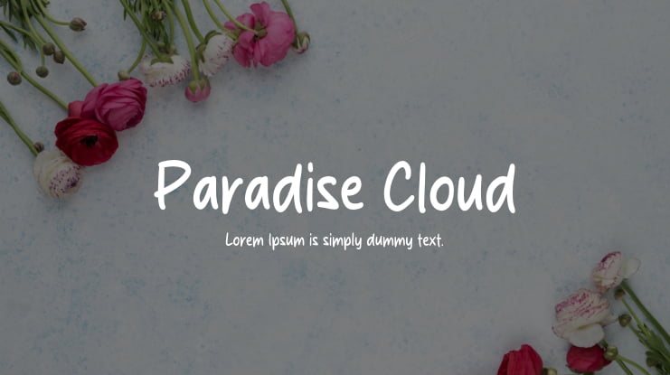 Paradise Cloud Font