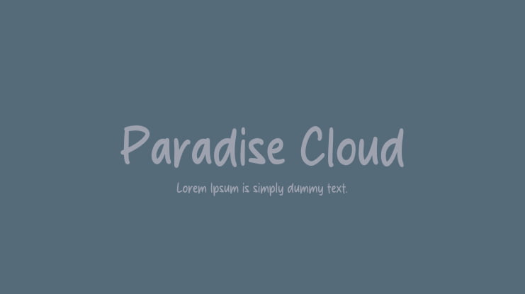 Paradise Cloud Font