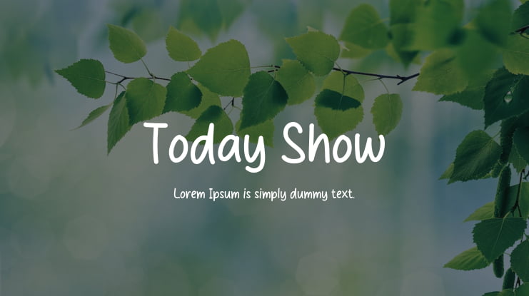 Today Show Font