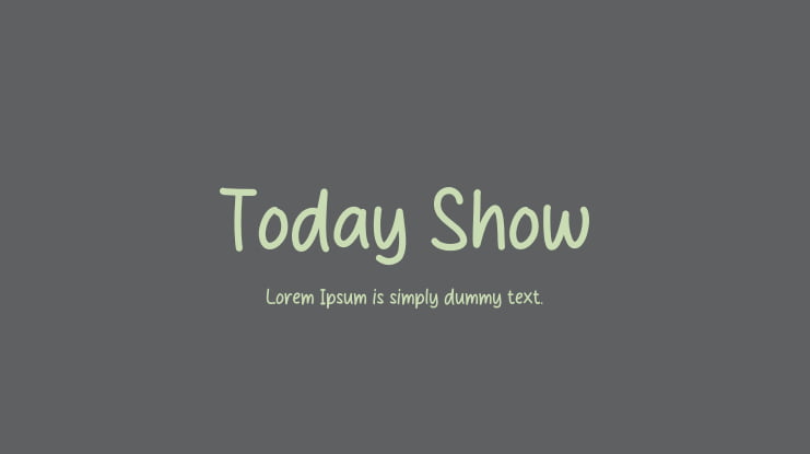 Today Show Font