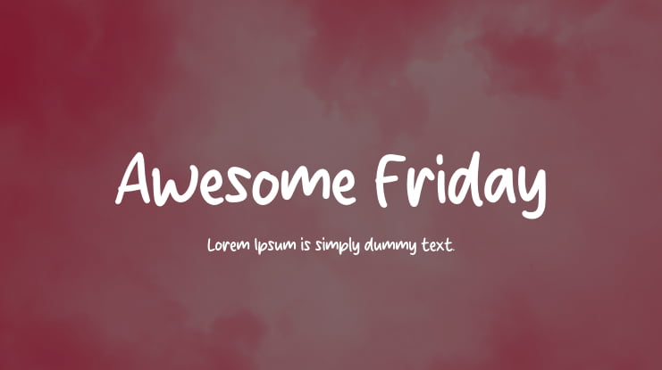 Awesome Friday Font