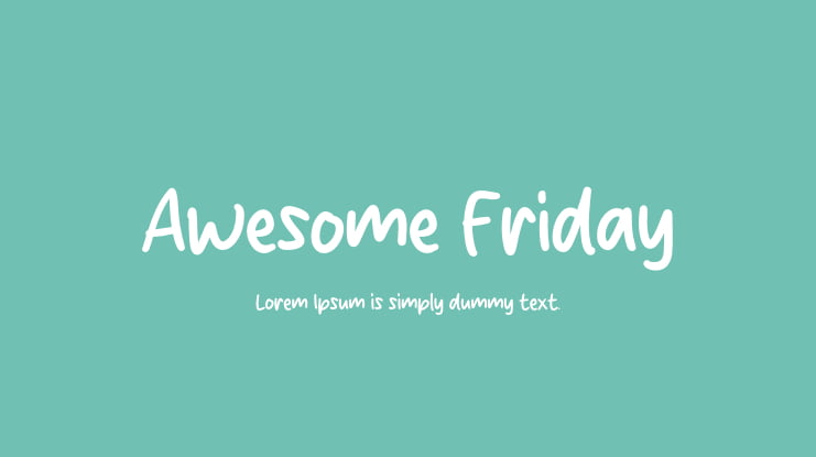 Awesome Friday Font