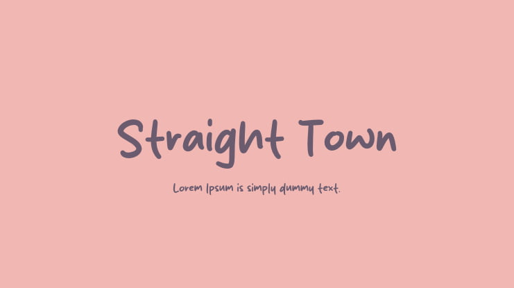 Straight Town Font