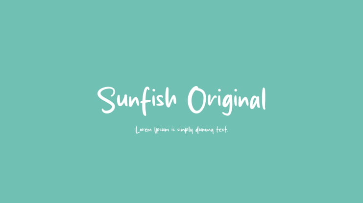 Sunfish Original Font