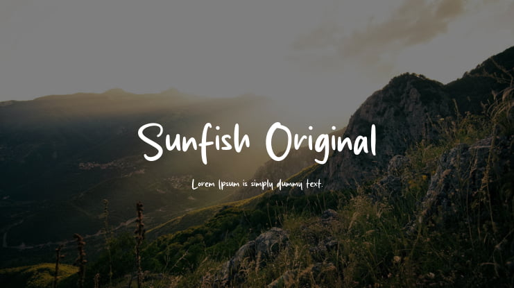 Sunfish Original Font