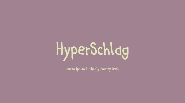 HyperSchlag Font Family