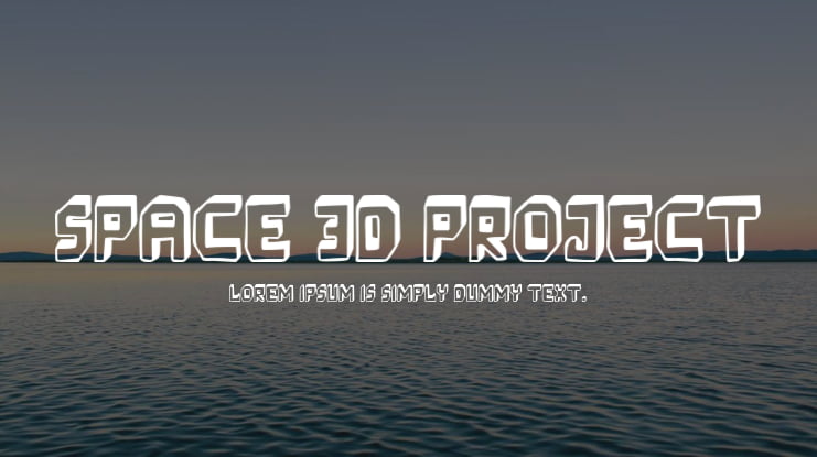 Space 3D Project Font