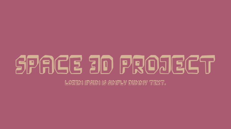 Space 3D Project Font