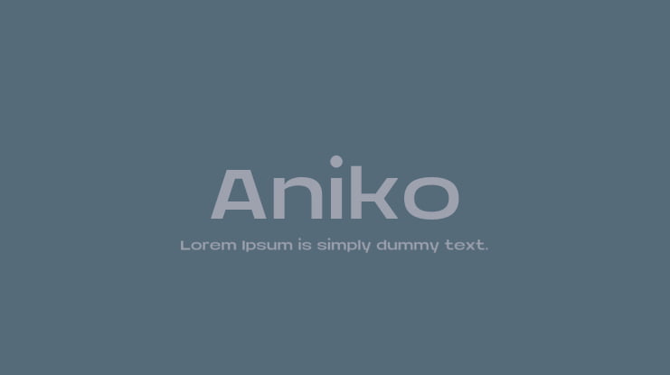 Aniko Font Family