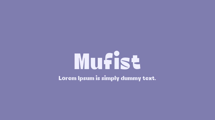 Mufist Font Family