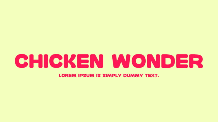 Chicken Wonder Font Family