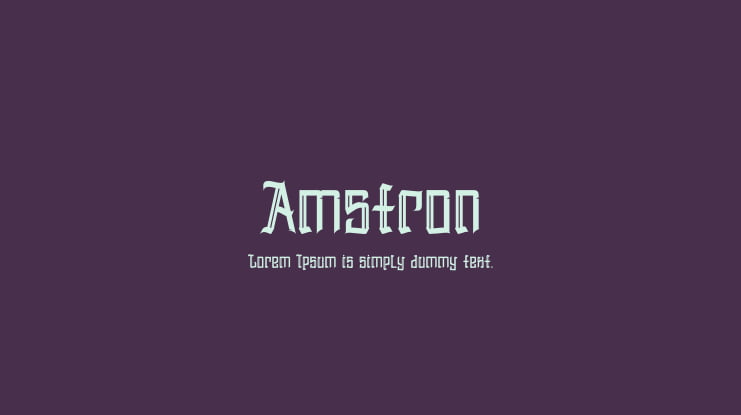 Amstron Font