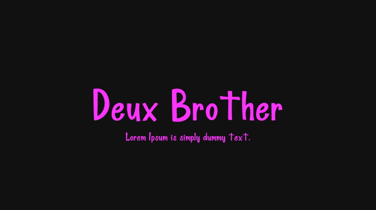 Deux Brother Font Family