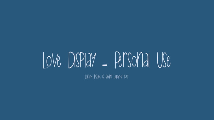 Love Display - Personal Use Font