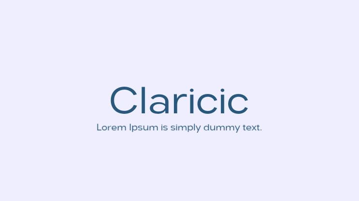 Claricic Font Family