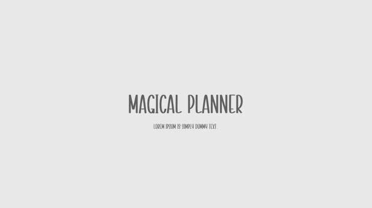 Magical Planner Font