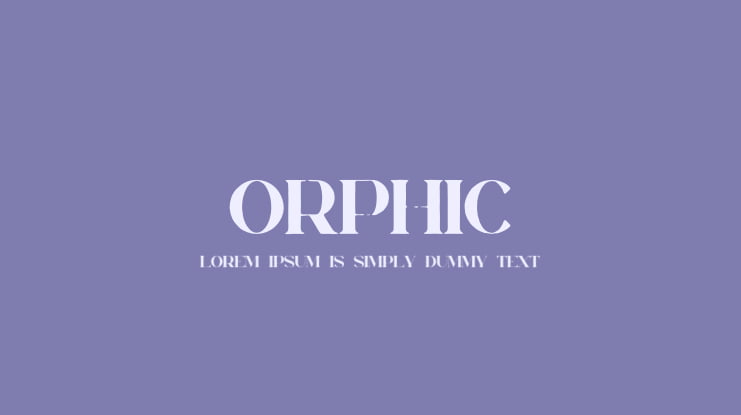 Orphic Font