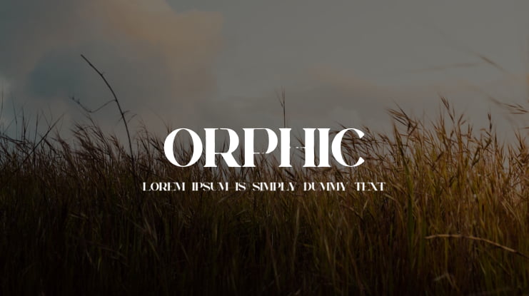 Orphic Font