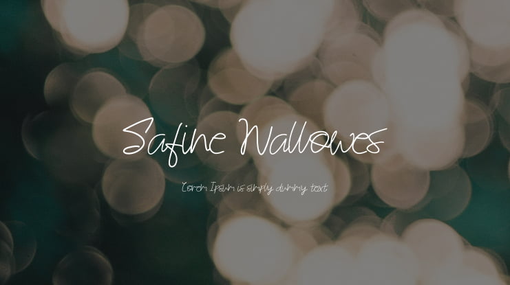 Safine Wallowes Font