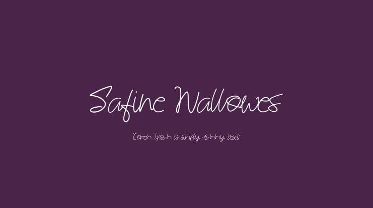 Safine Wallowes Font