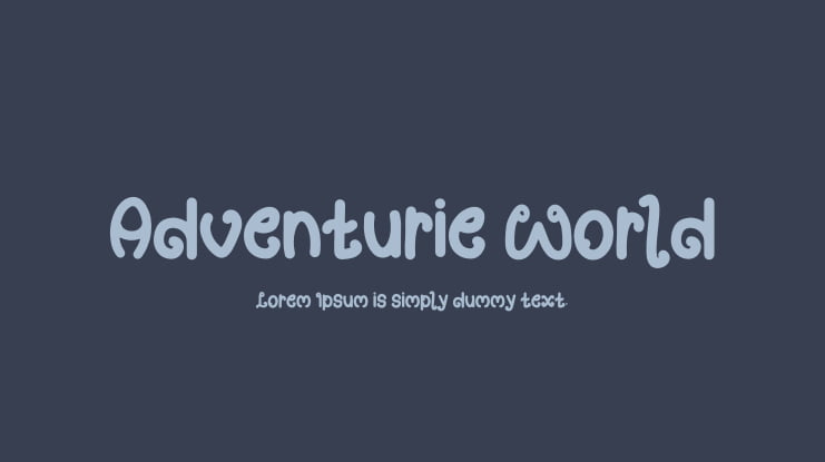 Adventurie World Font