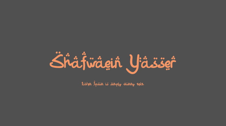 Shafwaein Yasser Font