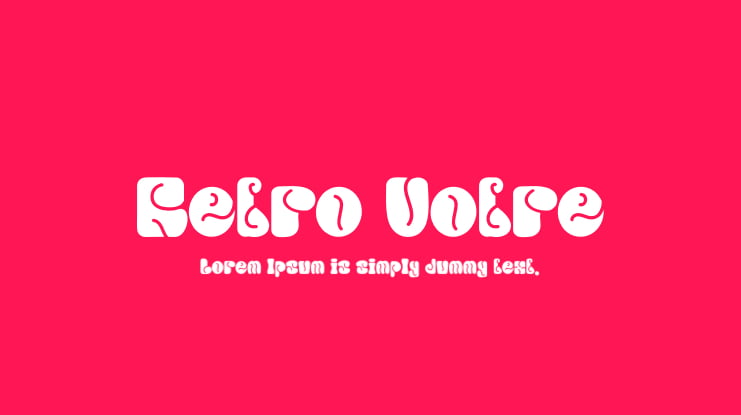 Retro Votre Font