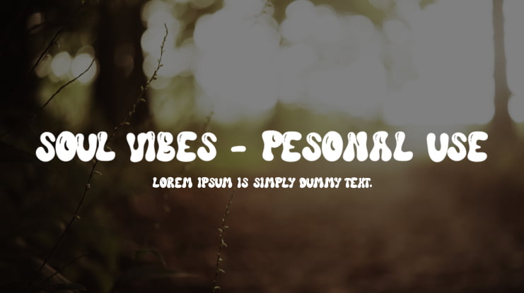 Soul Vibes - Pesonal Use Font