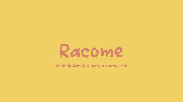 Racome Font